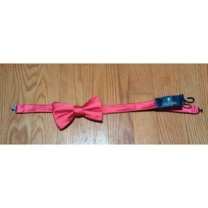 BRAND NEW Stafford Solid Pink‎ Shiny Adjustable Bowtie  MSRP $30
